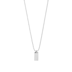 Halskette Tiny Dog Tag, 14 Karat Weigold