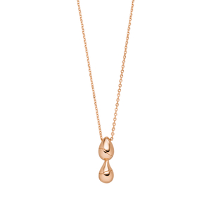 Halskette Two Drop, 18 Karat Rosegold vergoldet