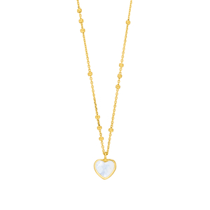 Halskette VALENTINE, Mondstein, 18 Karat Gelbgold vergoldet