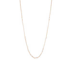 Halskette White Pearls, 14 K Rosegold