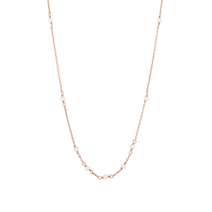 Halskette White Pearls, 14 Karat Rosegold