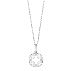 Halskette Zirkonia Flower, 925 Sterlingsilber