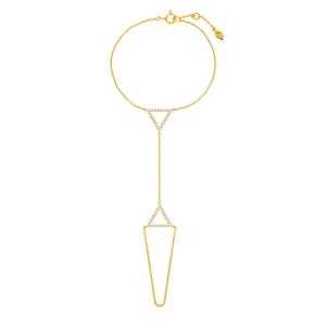 Handkette GEOMETRIC GRACE, 18 K Gelbgold vergoldet