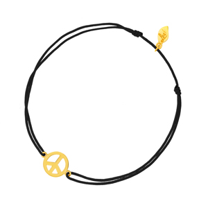 Herren Armband PEACE, 18 Karat Gelbgold vegoldet