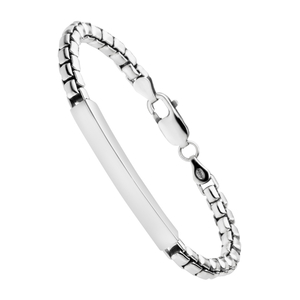 Herrenarmband geflochten, 925 Sterlingsilber