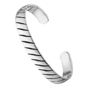 Herrenarmreif LINED, 925 Sterlingsilber