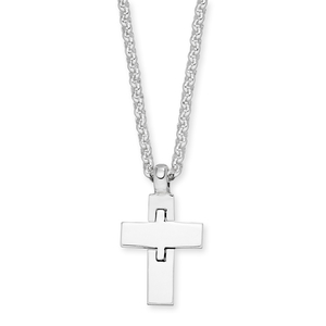 Herrenhalskette KREUZ lang, 925 Sterlingsilber