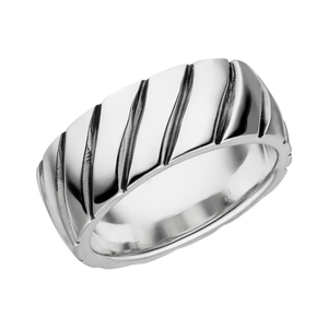 Herrenring LINED, 925 Sterlingsilber