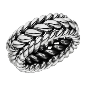 Herrenring TWISTED, 925 Sterlingsilber