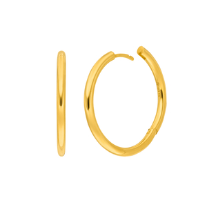 Klappcreolen Basic BOLD, 30 mm, 18 K Gelbgold vergoldet