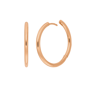 Klappcreolen Basic BOLD, 30 mm, 18 K Rosegold vergoldet