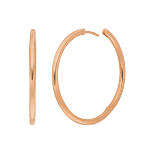 Klappcreolen Basic BOLD, 40 mm, 18 K Rosegold vergoldet