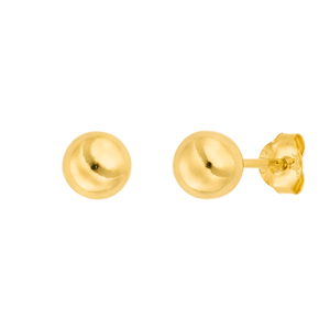 Kugelstecker Medium, 6 mm, 18 Karat Gelbgold vergoldet