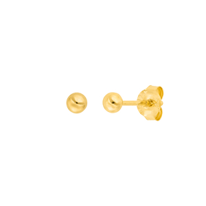 Kugelstecker Mini, 3 mm, 18 Karat Gelbgold vergoldet