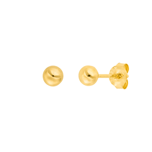 Kugelstecker Small, 4 mm, 18 Karat Gelbgold vergoldet