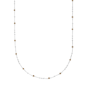 Lange Halskette Flying Gems, Rauchquarz, 90cm, 925 Sterlingsilber Lange Halskette Flying Gems, Rauchquarz, 90cm, 925 Sterlingsilber