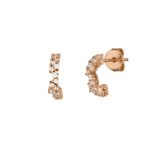 Mini Creolen CRYSTAL, 18 K Rosegold vergoldet