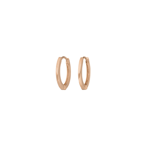 Mini Klappcreolen, 12mm, 14 Karat Rosegold