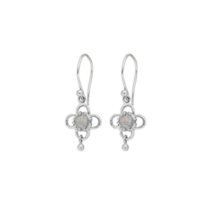 Ohrhnger Clover Gem, Labradorit, 925 Sterlingsilber