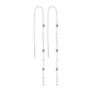 Ohrhnger Flying Gems, Amethyst, 925 Sterlingsilber