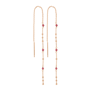 Ohrhnger Flying Gems, Rhodonit, 18 K Rosegold vergoldet