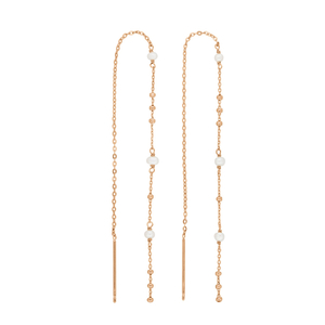 Ohrhnger Flying Pearls, 18 K Rosegold vergoldet