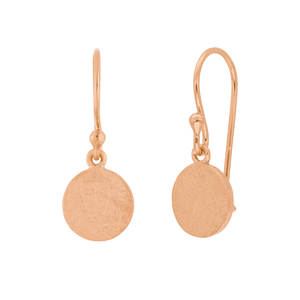 Ohrhnger Plttchen klein, 18 K Rosegold vergoldet