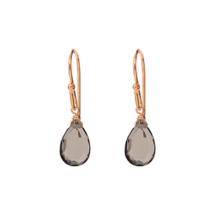Ohrringe Tropfen, 18 K Rosegold vergoldet