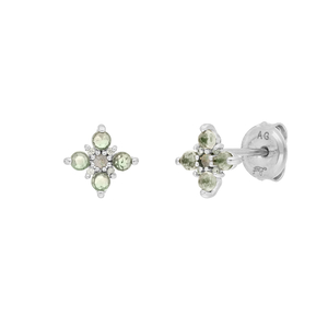 Ohrstecker BLOOM, Labradorit/Aventurin, 925 Sterlingsilber
