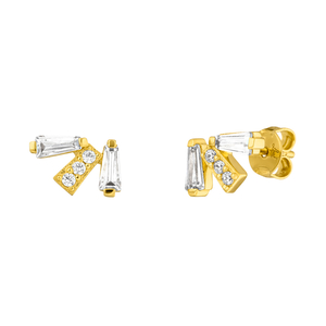 Ohrstecker CRYSTAL, 18 K Gelbgold vergoldet