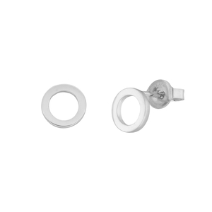 Ohrstecker Circle, 14 Karat Weigold