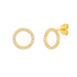 Ohrstecker Circle Of Life, 18 K Gelbgold vergoldet