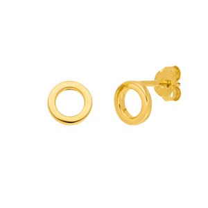 Ohrstecker MINI Circle, 18 K Gelbgold vergoldet