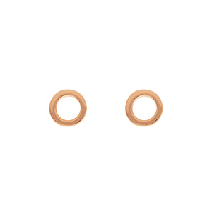 Ohrstecker MINI Circle, 18 K Rosegold vergoldet