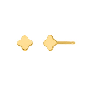 Ohrstecker MINI Clover, 14 Karat Gelbgold