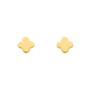 Ohrstecker MINI Clover, 14 Karat Gelbgold