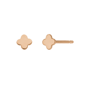 Ohrstecker MINI Clover, 14 Karat Rosegold