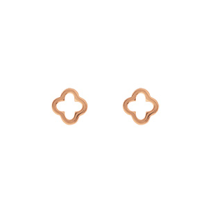 Ohrstecker MINI Clover, 18 K  Rosegold vergoldet