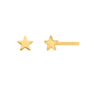 Ohrstecker MINI Stars, 14 Karat Gelbgold