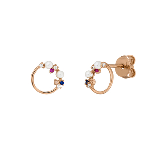 Ohrstecker Mini CANDY, 18 K Rosegold vergoldet