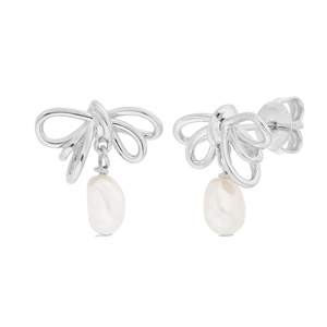 Ohrstecker PEARL BOW, 925 Sterlingsilber