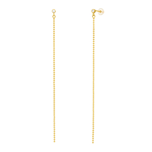 Ohrstecker MY FIRST DIAMOND, ball chain, 14 Karat Gelbgold