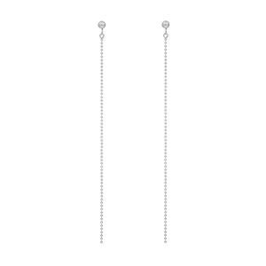 Ohrringe Ball Chain, 14 Karat Weigold