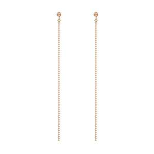 Ohrringe Ball Chain, 14 Karat Rosegold