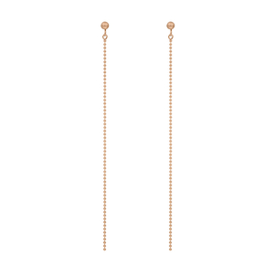 Ohrringe Ball Chain, 14 K Rosegold