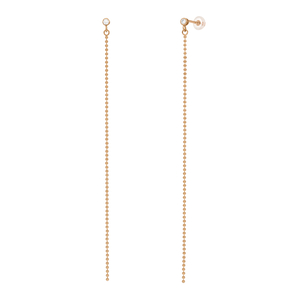 Ohrstecker MY FIRST DIAMOND, ball chain, 14 Karat Rosegold