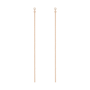 Ohrstecker MY FIRST DIAMOND, ball chain, 14 Karat Rosegold