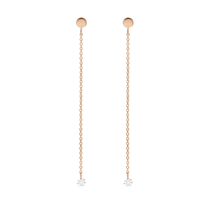 Ohrringe Pure Kette, 18 K  Rosegold