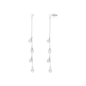 Ohrringe Perle Kette, 14 Karat Weigold