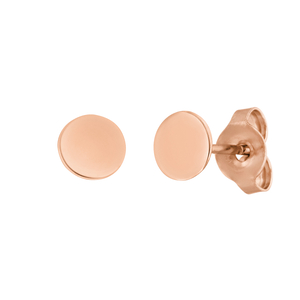 Ohrstecker Disc 5 mm, 14 Karat Rosegold
